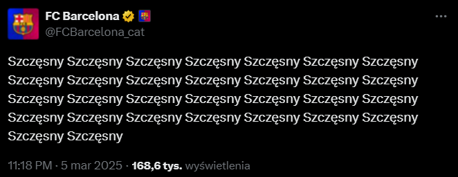 WPIS oficjalnego konta Barcelony po meczu z Benfiką xD